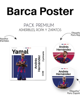 Pack Premium Ropa, Zapatos y Escuela Barca Poster