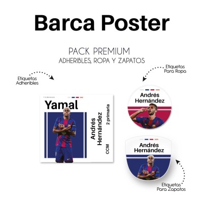 Pack Premium Ropa, Zapatos y Escuela Barca Poster