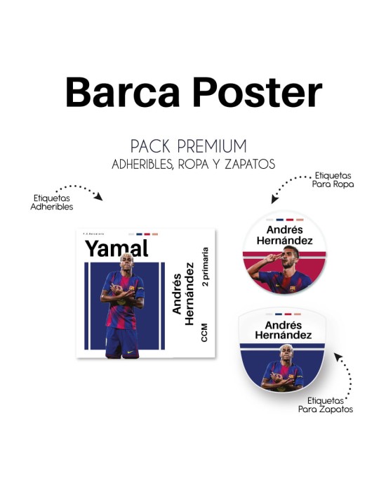 Pack Premium Ropa, Zapatos y Escuela Barca Poster Pack Premium Ropa, Zapatos y Escuela Barca Poster