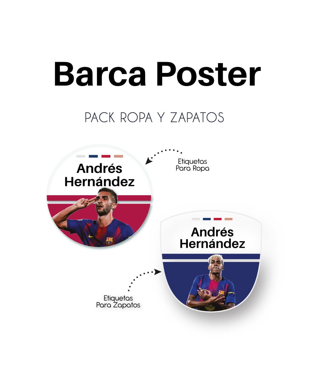 Pack Ropa y Zapatos Barca Poster | Pack Ropa y Zapatos