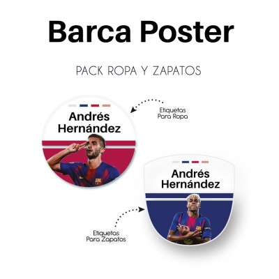 Pack Ropa y Zapatos Barca Poster
