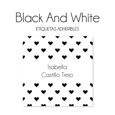 Escuela Adheribles Black and White