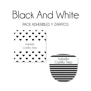 Pack Escuela y Zapatos Black and White Pack Escuela y Zapatos Black and White