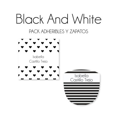 Pack Escuela y Zapatos Black and White
