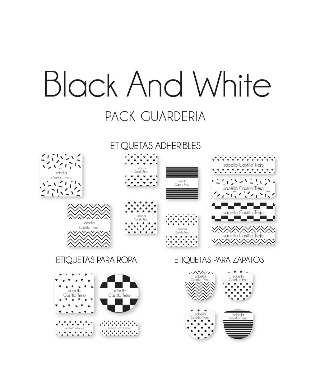 Pack Guardería Black and White | Pack Guarderia Pack Guardería Black and White | Pack Guarderia