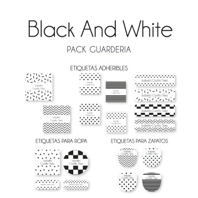 Pack Guardería Black and White