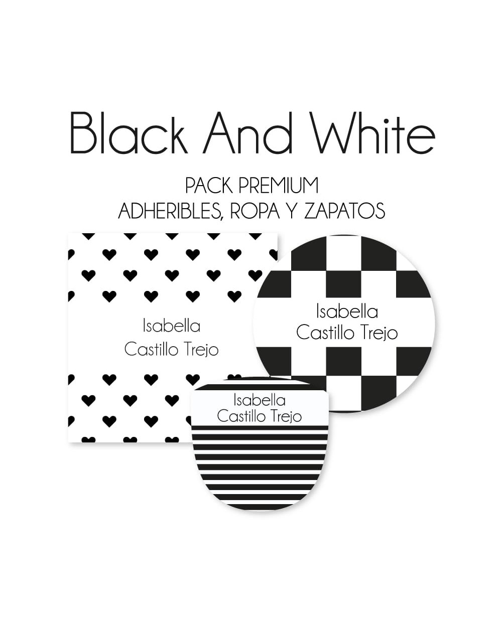 Pack Premium Ropa, Zapatos y Escuela Black and White | Pack Premium