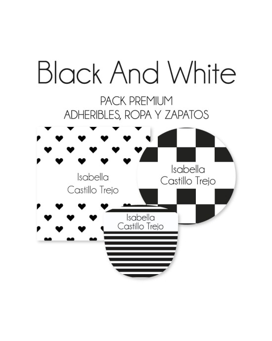 Pack Premium Ropa, Zapatos y Escuela Black and White | Pack Premium