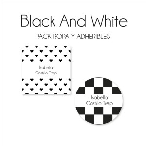 Pack Ropa y Escuela Black and White Pack Ropa y Escuela Black and White