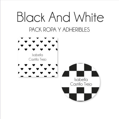 Pack Ropa y Escuela Black and White