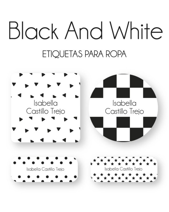 Pack Ropa y Escuela Black and White