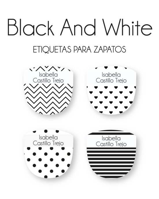 Pack Escuela y Zapatos Black and White