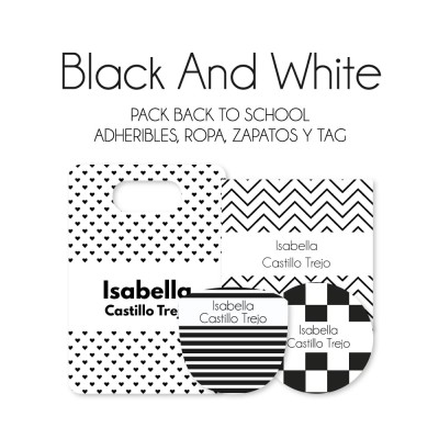 Pack Back to School Black and White