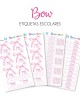 Escuela Adheribles Bow-Etiquetas Para Escuela