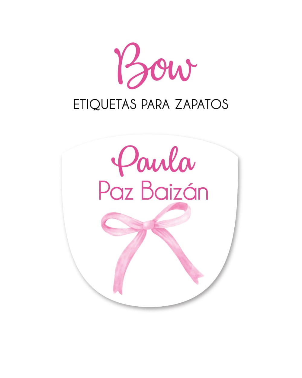 Paquete de etiquetas para Zapato Bow Paquete de etiquetas para Zapato Bow
