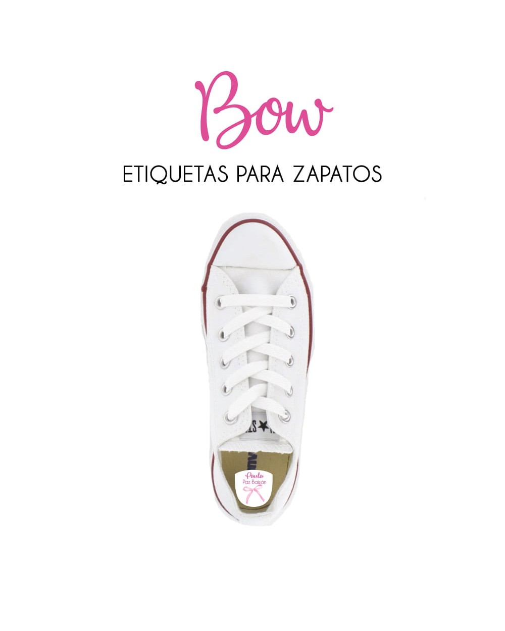 Paquete de etiquetas para Zapato Bow Paquete de etiquetas para Zapato Bow
