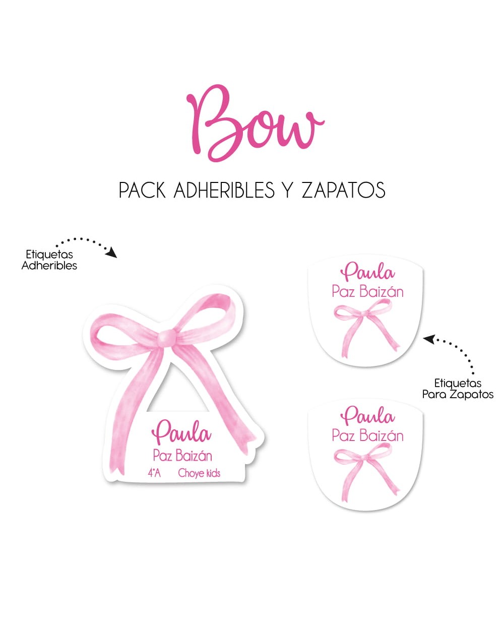 Pack Escuela y Zapatos Bow | Pack Adheribles y Zapatos Pack Escuela y Zapatos Bow | Pack Adheribles y Zapatos