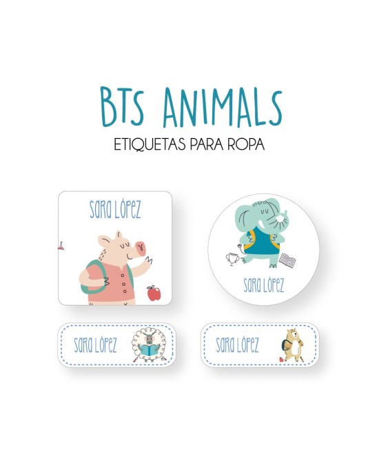 Ropa Bts Animals-Etiquetas Para Ropa