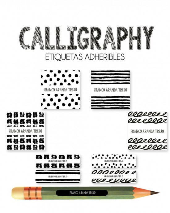 Pack Ropa y Escuela Calligraphy | Pack Ropa y Adheribles