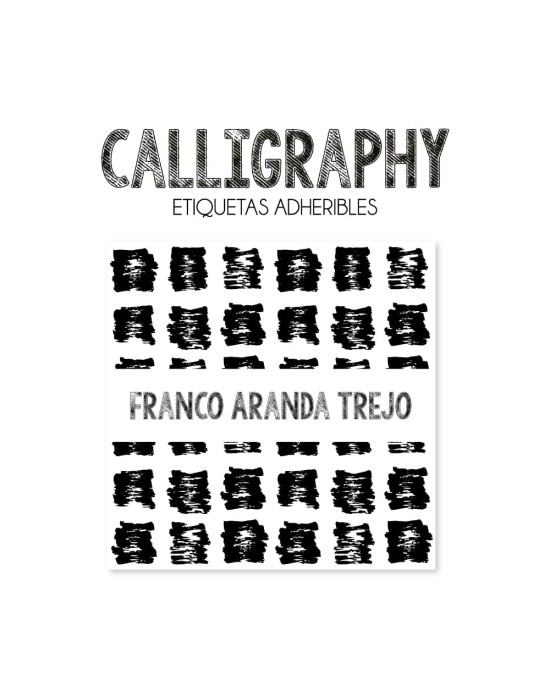 Escuela Adheribles Calligraphy-Etiquetas Para Escuela