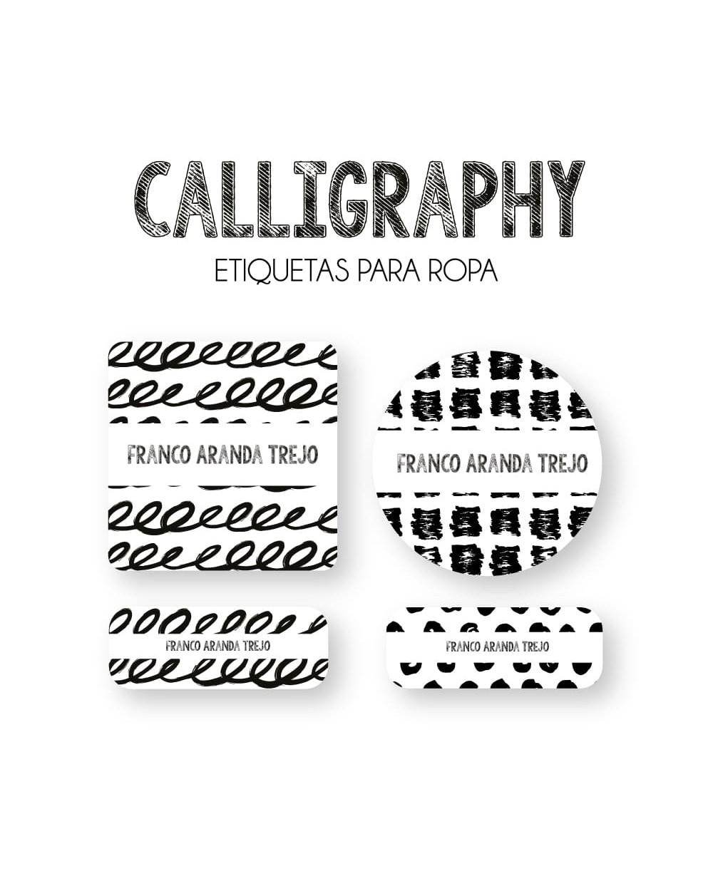 Ropa Calligraphy-Etiquetas Para Ropa Ropa Calligraphy-Etiquetas Para Ropa