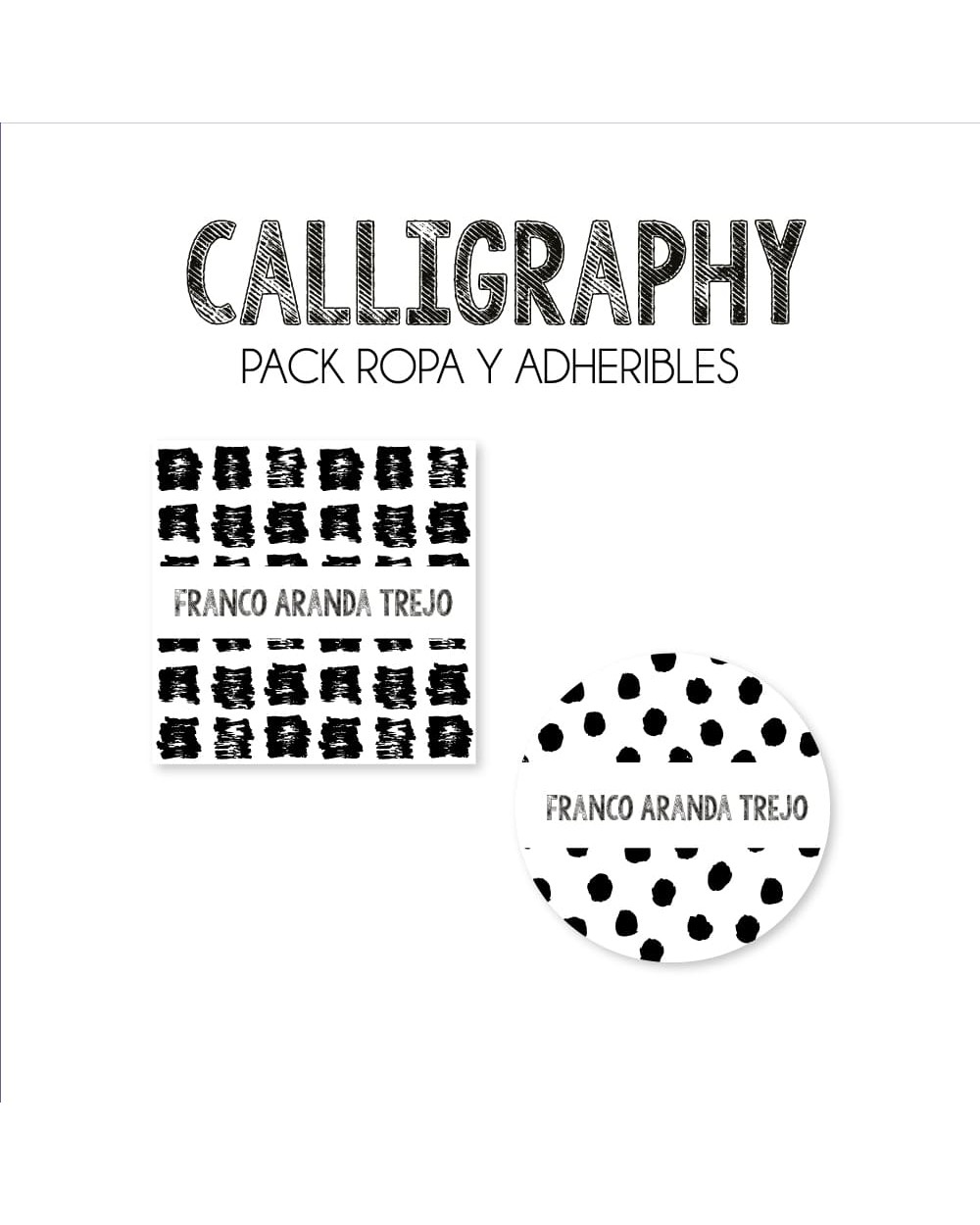 Pack Ropa y Escuela Calligraphy | Pack Ropa y Adheribles Pack Ropa y Escuela Calligraphy | Pack Ropa y Adheribles
