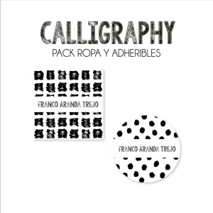 Pack Ropa y Escuela Calligraphy