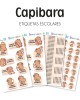 Escuela Adheribles Capibara-Etiquetas Para Escuela