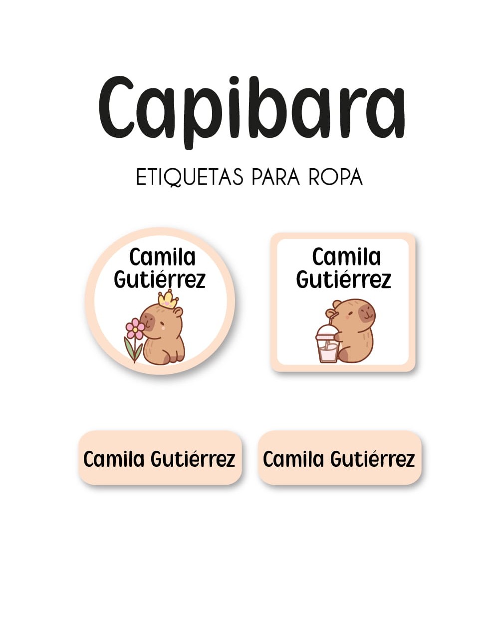 Ropa Capibara - Etiquetas Para Ropa Ropa Capibara - Etiquetas Para Ropa