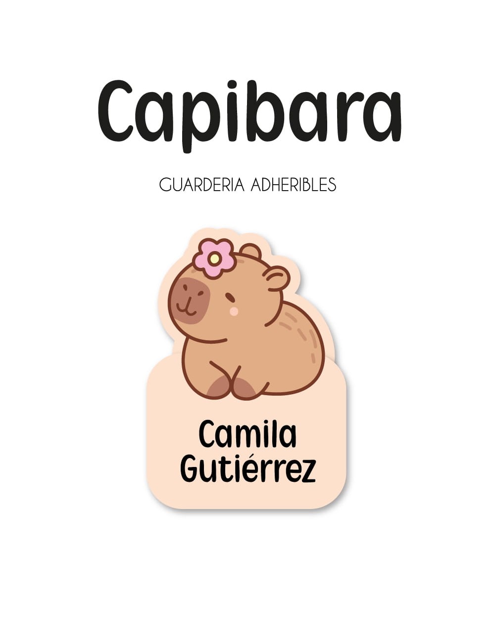Guarderia Capibara| Etiquetas Para Guarderia Guarderia Capibara| Etiquetas Para Guarderia