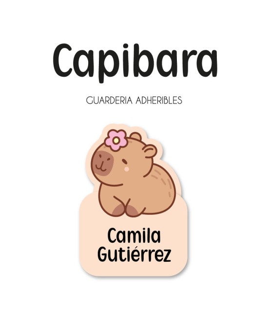 Guarderia Capibara| Etiquetas Para Guarderia