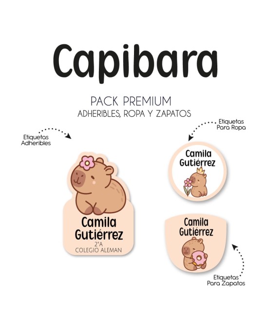 Pack Premium Ropa, Zapatos y Escuela Capibara
