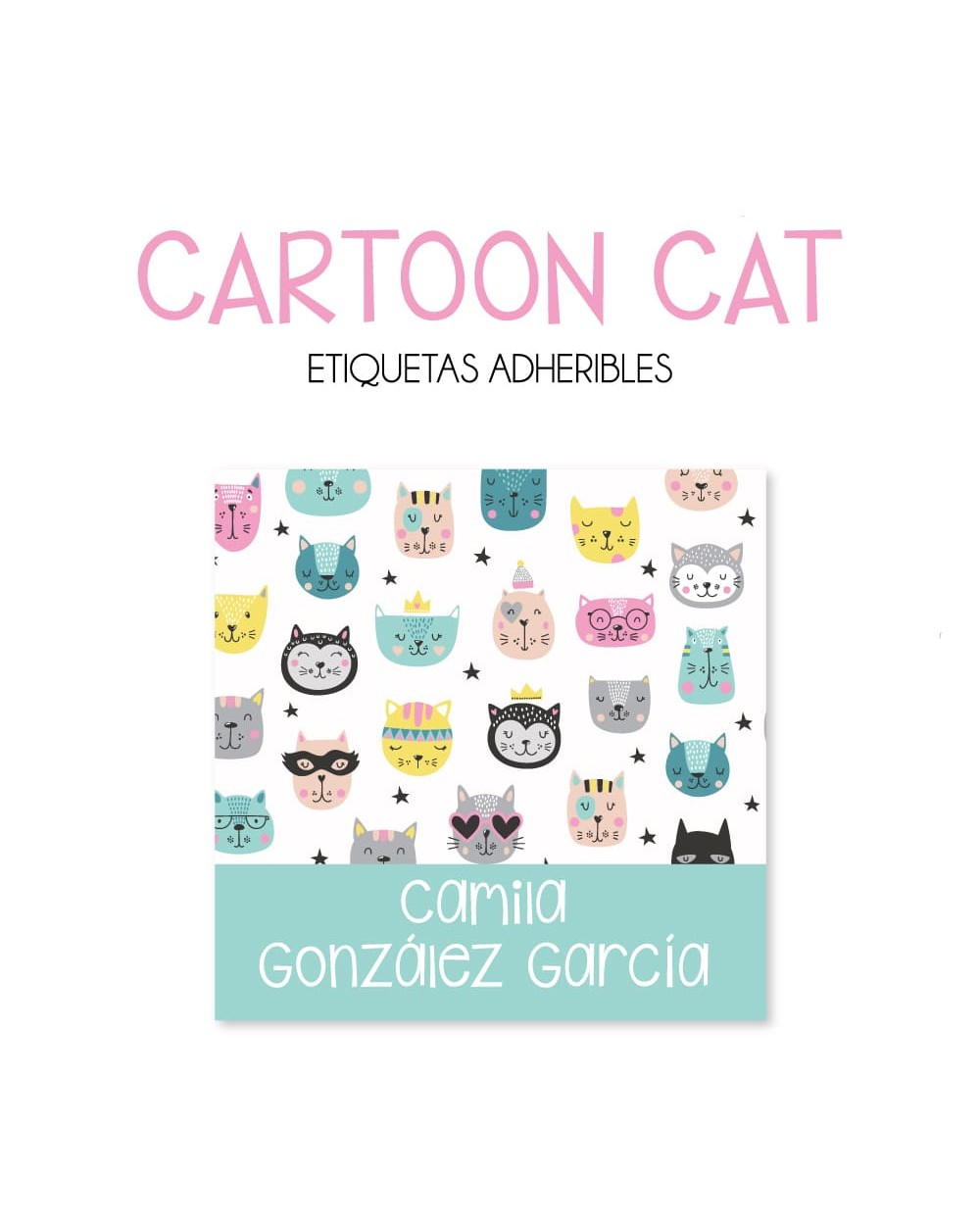 Pack Ropa y Escuela Cartoon Cat | Pack Ropa y Adheribles Pack Ropa y Escuela Cartoon Cat | Pack Ropa y Adheribles