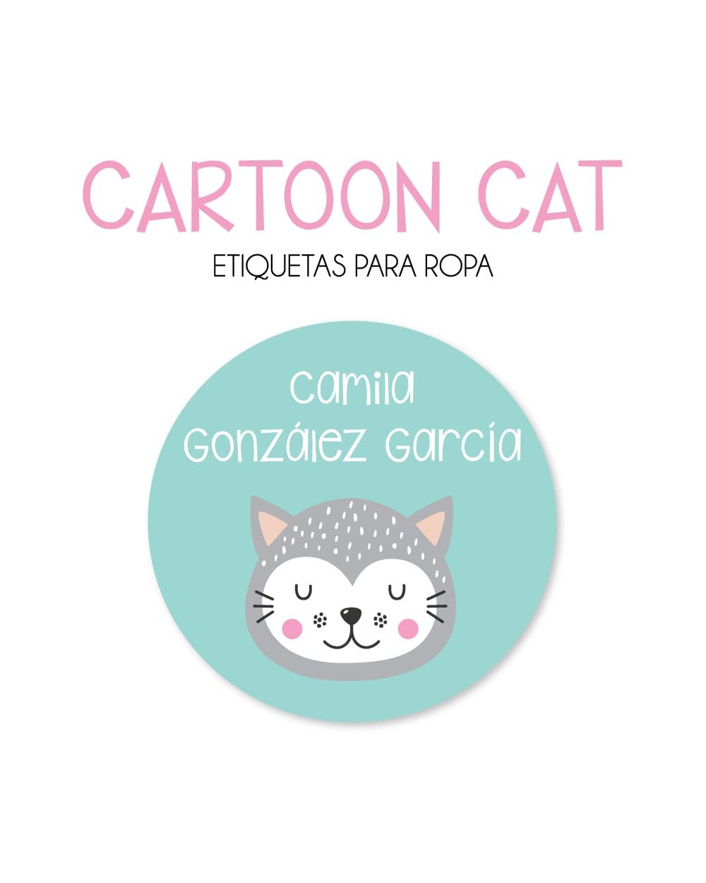 Ropa Cartoon Cat-Etiquetas Para Ropa Ropa Cartoon Cat-Etiquetas Para Ropa