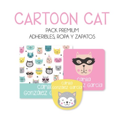 Pack Premium Ropa, Zapatos y Escuela Cartoon Cat