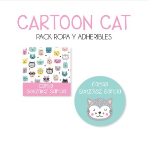 Pack Ropa y Escuela Cartoon Cat