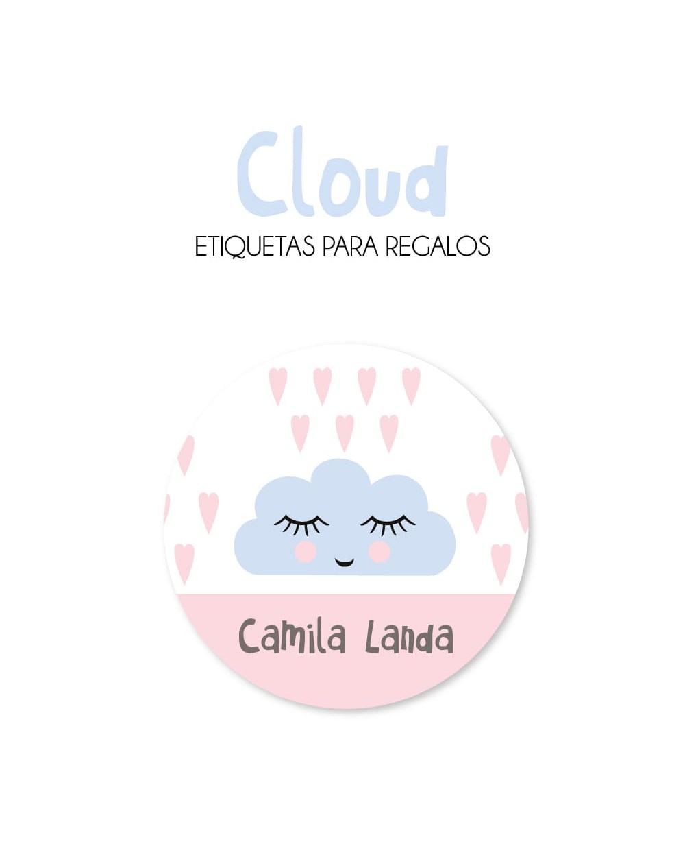 Paquete de etiquetas para Regalo Cloud - Etiquetas Para Regalos