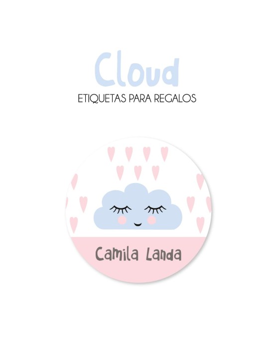 Paquete de etiquetas para Regalo Cloud - Etiquetas Para Regalos