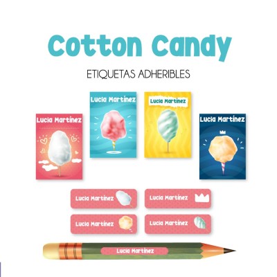 Escuela Adheribles Cotton Candy Escuela Adheribles Cotton Candy