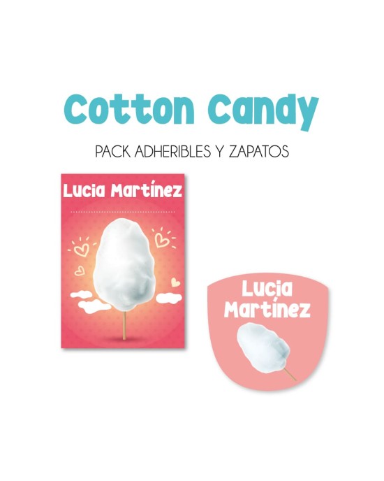 Pack Escuela y Zapatos Cotton Candy | Pack Adheribles y Zapatos