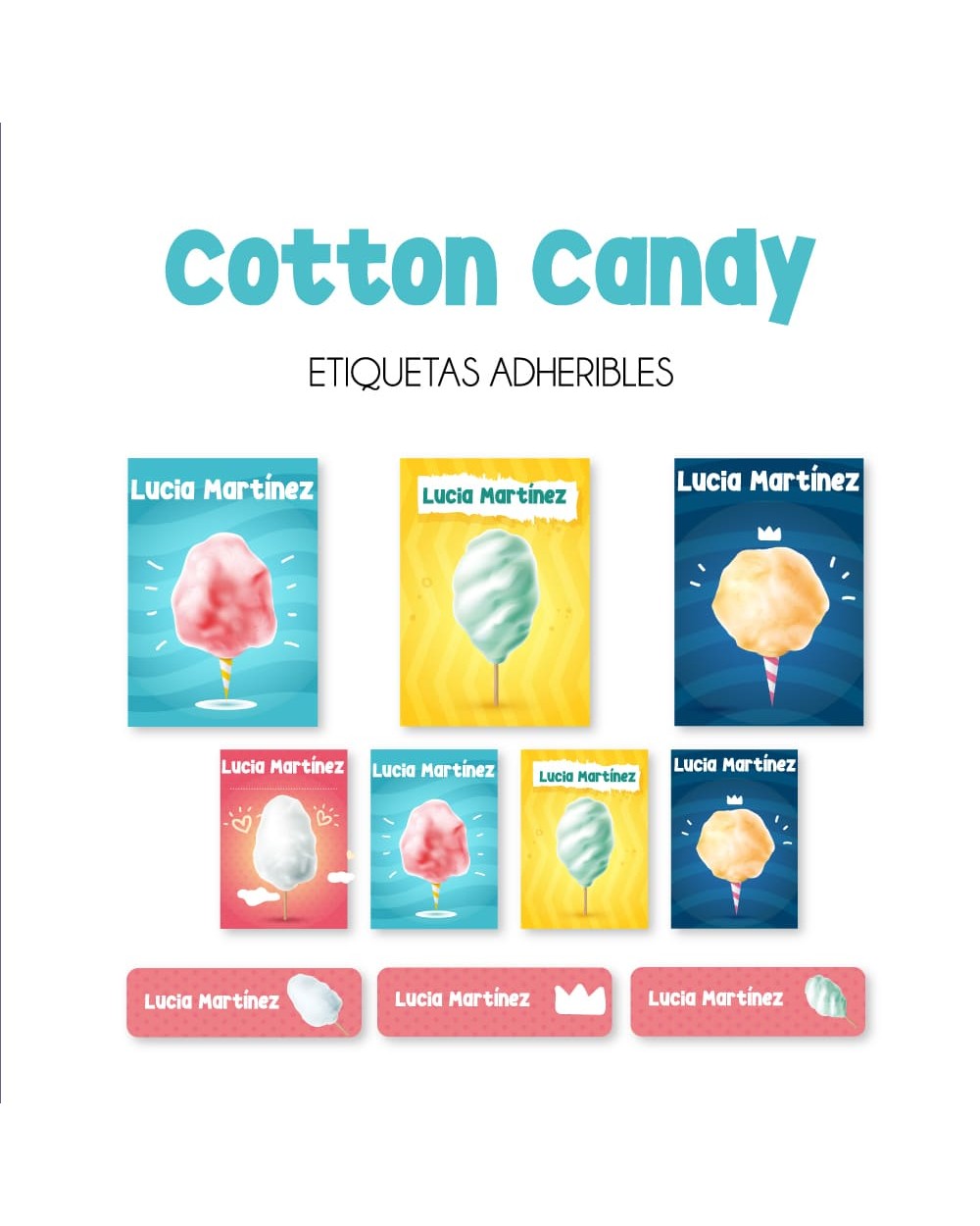 Guarderia Cotton Candy-Etiquetas Para Guarderia Guarderia Cotton Candy-Etiquetas Para Guarderia