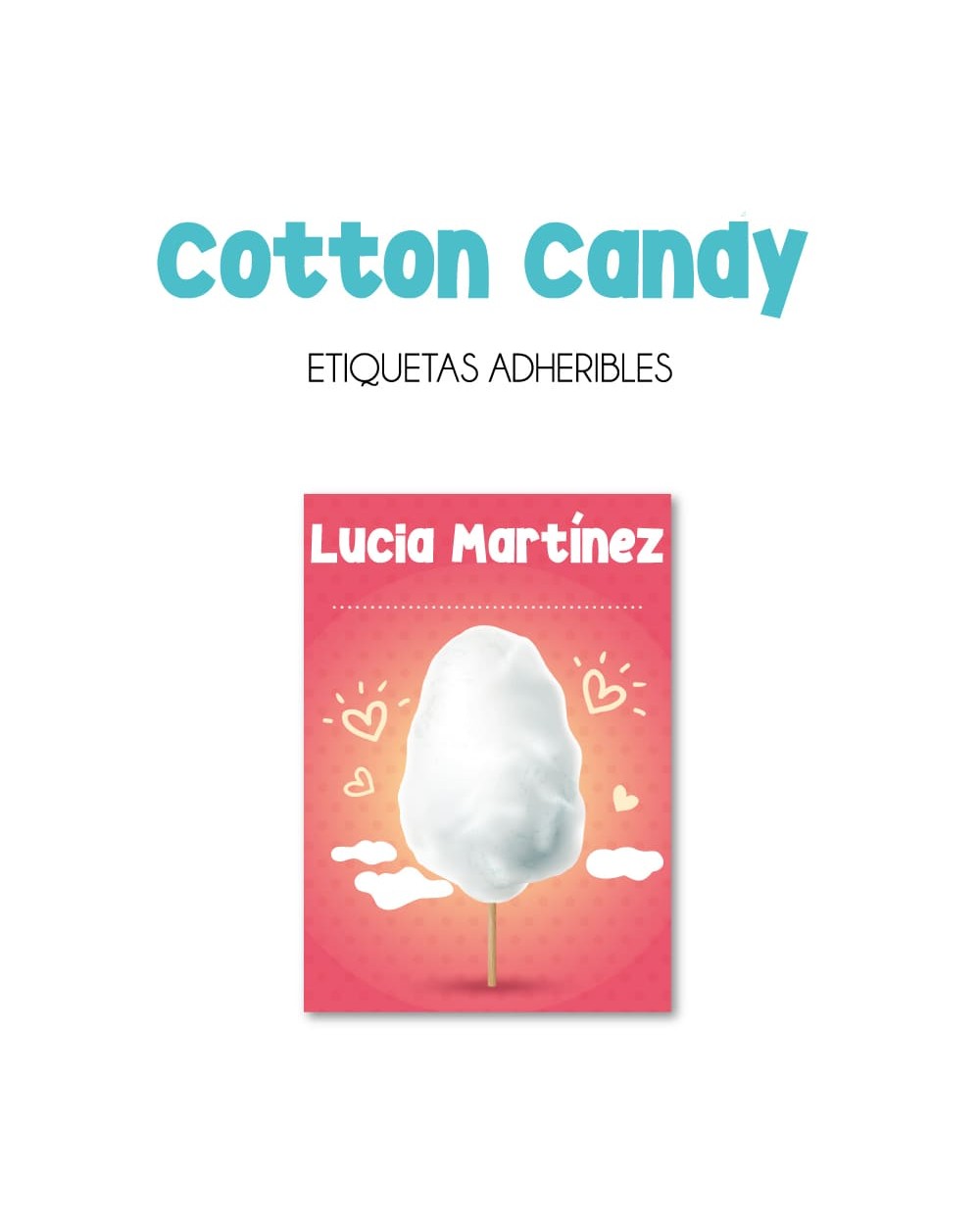 Guarderia Cotton Candy-Etiquetas Para Guarderia Guarderia Cotton Candy-Etiquetas Para Guarderia