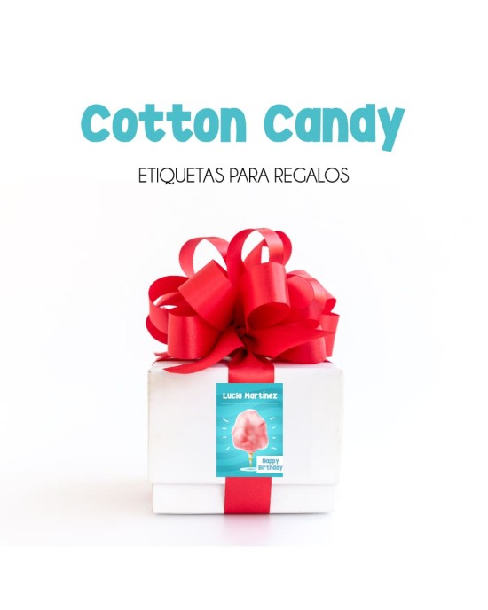 Paquete de etiquetas para Regalo Cotton Candy - Etiquetas Para Regalos