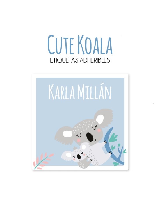Pack Escuela y Zapatos Cute Koala | Pack Adheribles y Zapatos