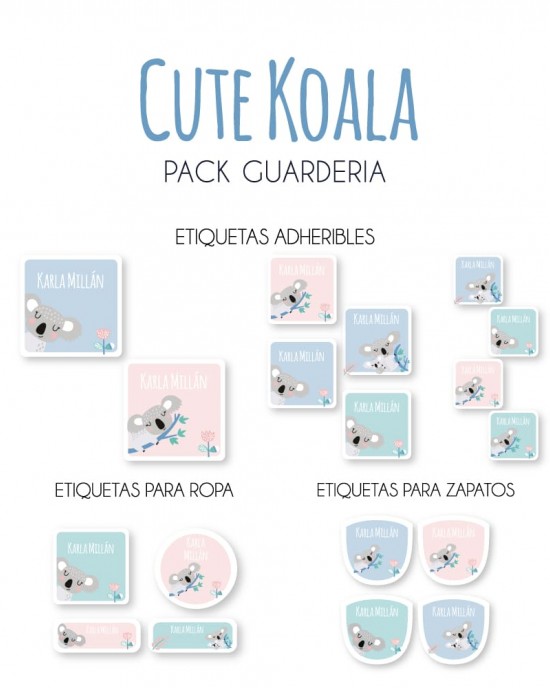 Pack Guardería Cute Koala | Pack Guarderia