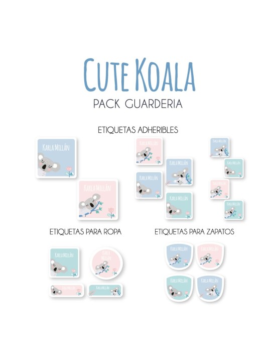 Pack Guardería Cute Koala | Pack Guarderia