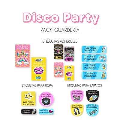 Pack Guardería Disco Party Pack Guardería Disco Party