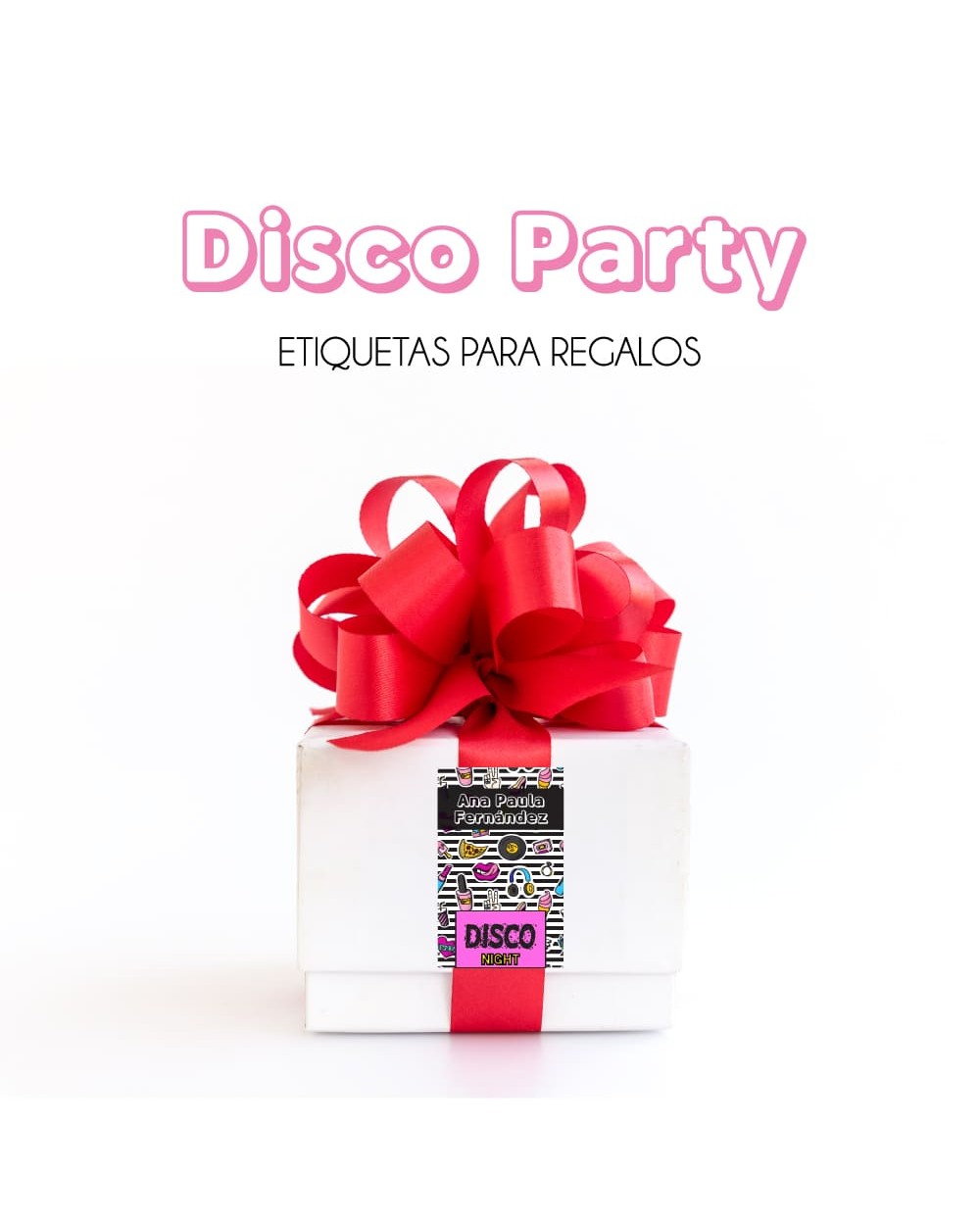 Paquete de etiquetas para Regalo Disco Party - Etiquetas Para Regalos Paquete de etiquetas para Regalo Disco Party - Etiquetas Para Regalos