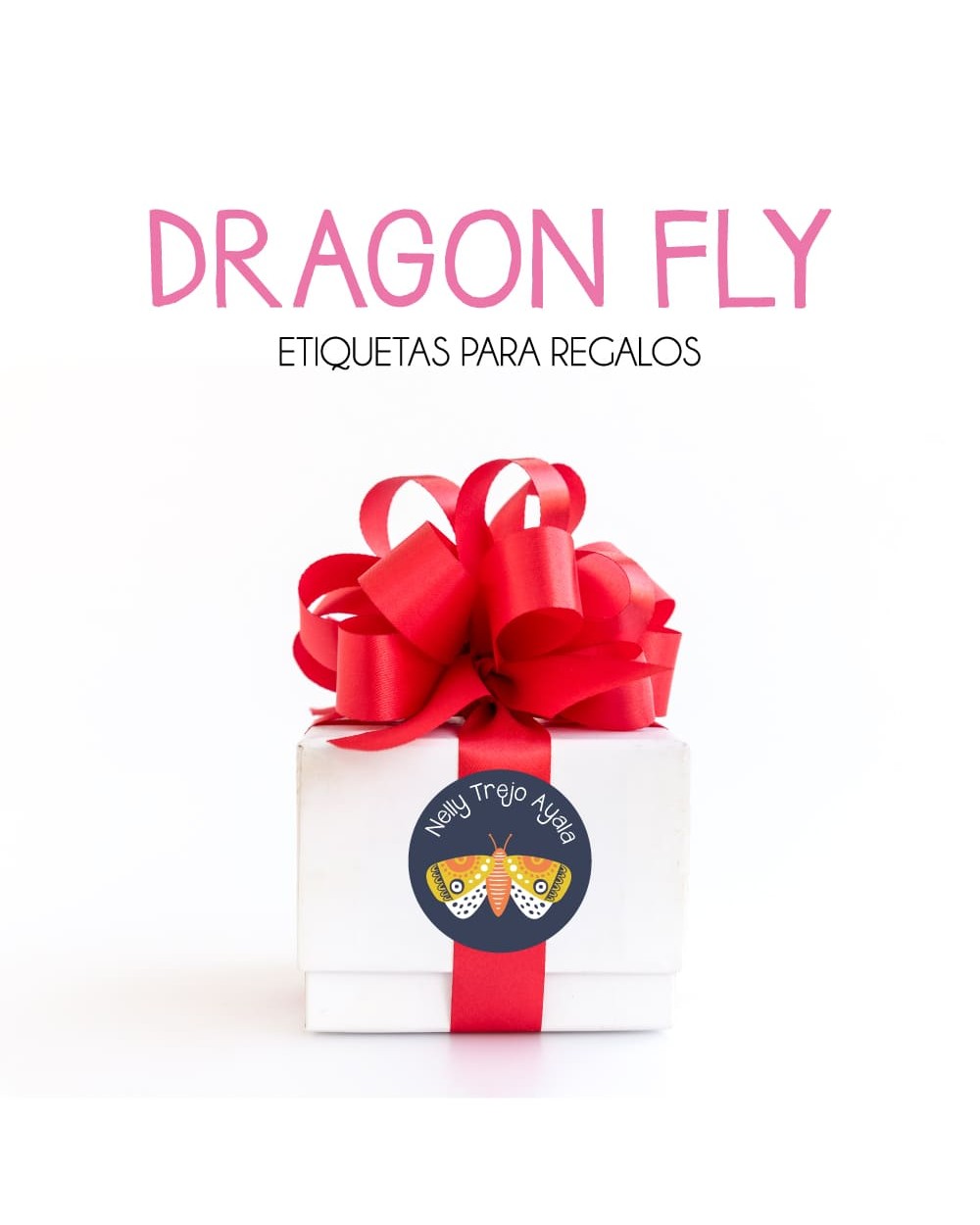 Paquete de etiquetas para Regalo Dragon Fly - Etiquetas Para Regalos