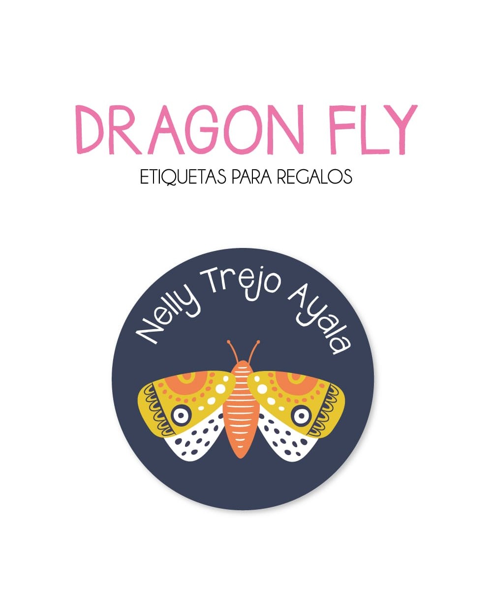 Paquete de etiquetas para Regalo Dragon Fly - Etiquetas Para Regalos